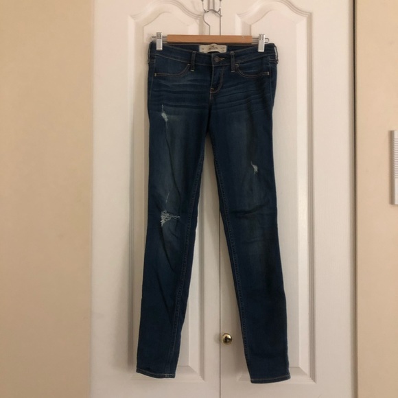 HOLLISTER Distressed Mid Rise Skinny Jeans - Picture 1 of 3